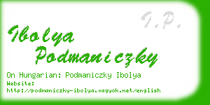 ibolya podmaniczky business card